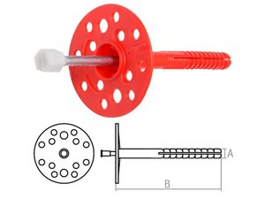 Дюбель для теплоизоляции 10х260 мм с металлич. гвоздем, термогол. (50 шт в коробе) STARFIX
